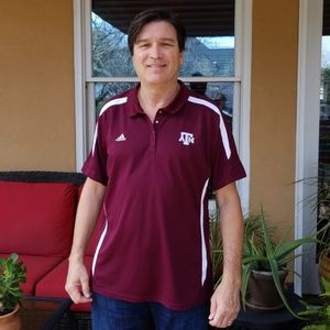 Texas A & M Aggies ADIDAS Maroon Golf Shirt